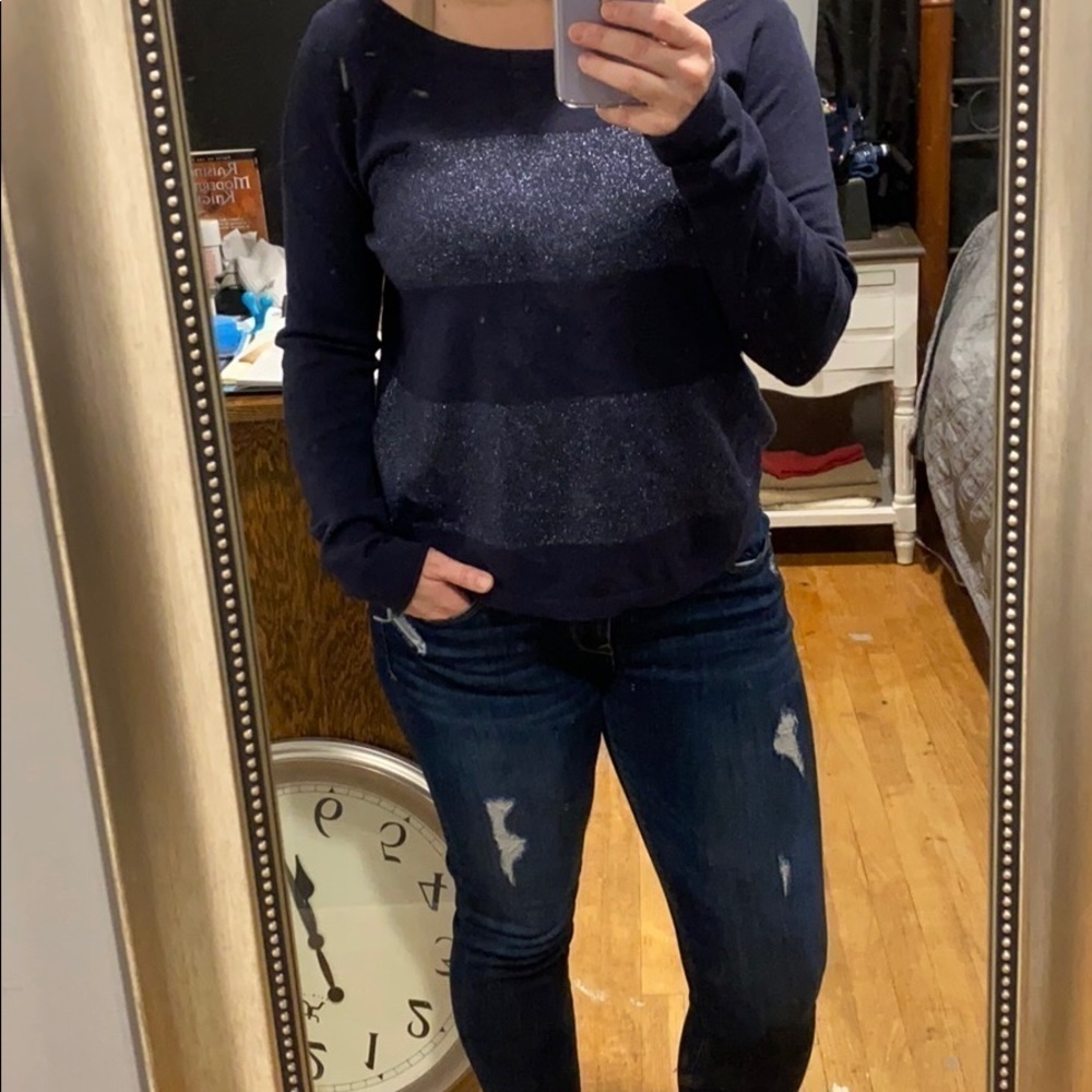 Banana Republic Crop Sparkly Sweater EUC
